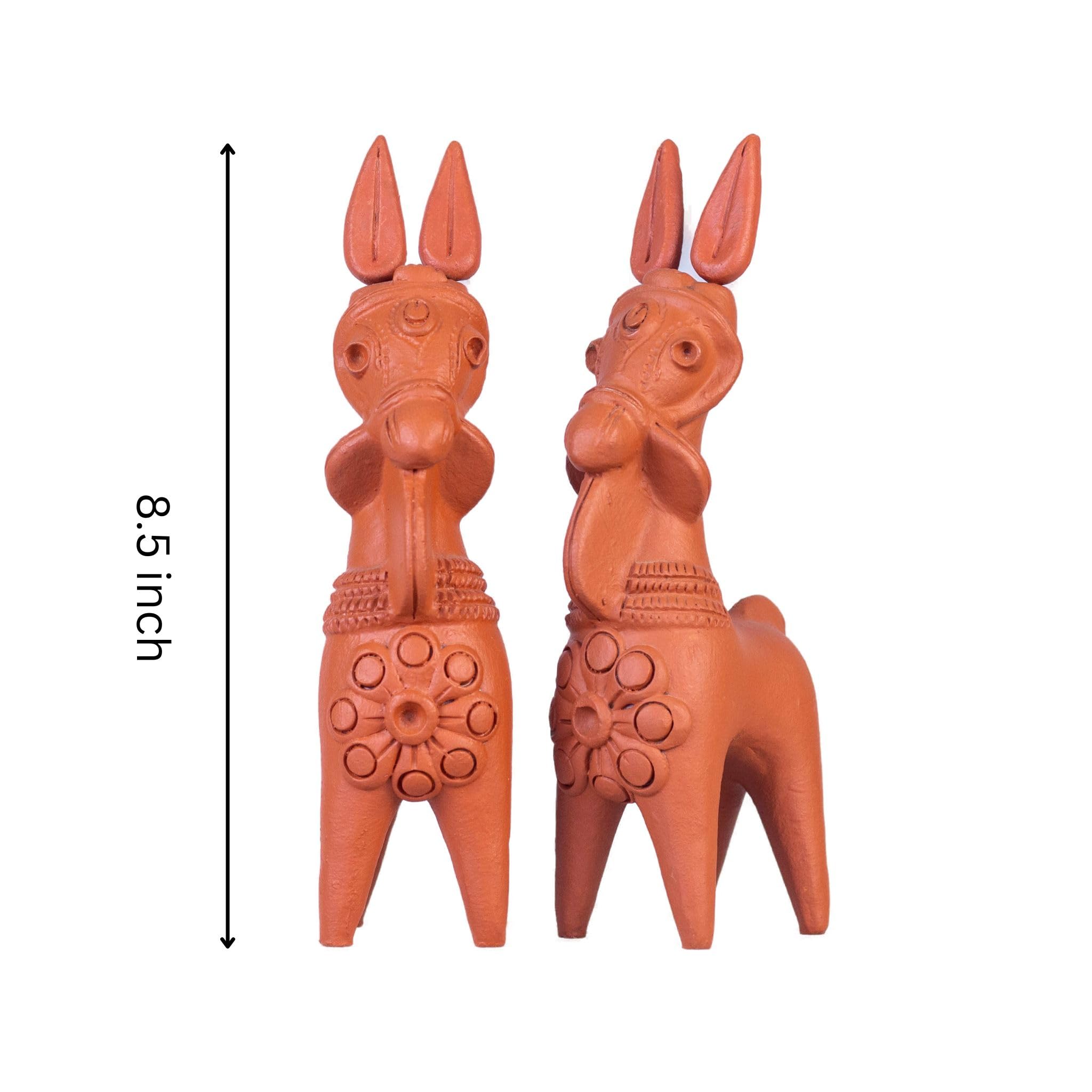 Buy AMAR MATI Terracotta Bankura Horse Pair 8.5 inch Handmade